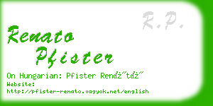 renato pfister business card